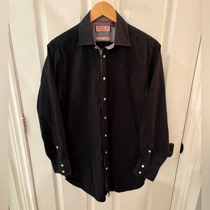 Thomas Pink Black Dress Shirt for Men